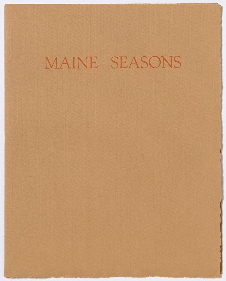 Item #523961 Maine Seasons [lacking the portfolio of lithographs]. Edna St. Vincent MILLAY.