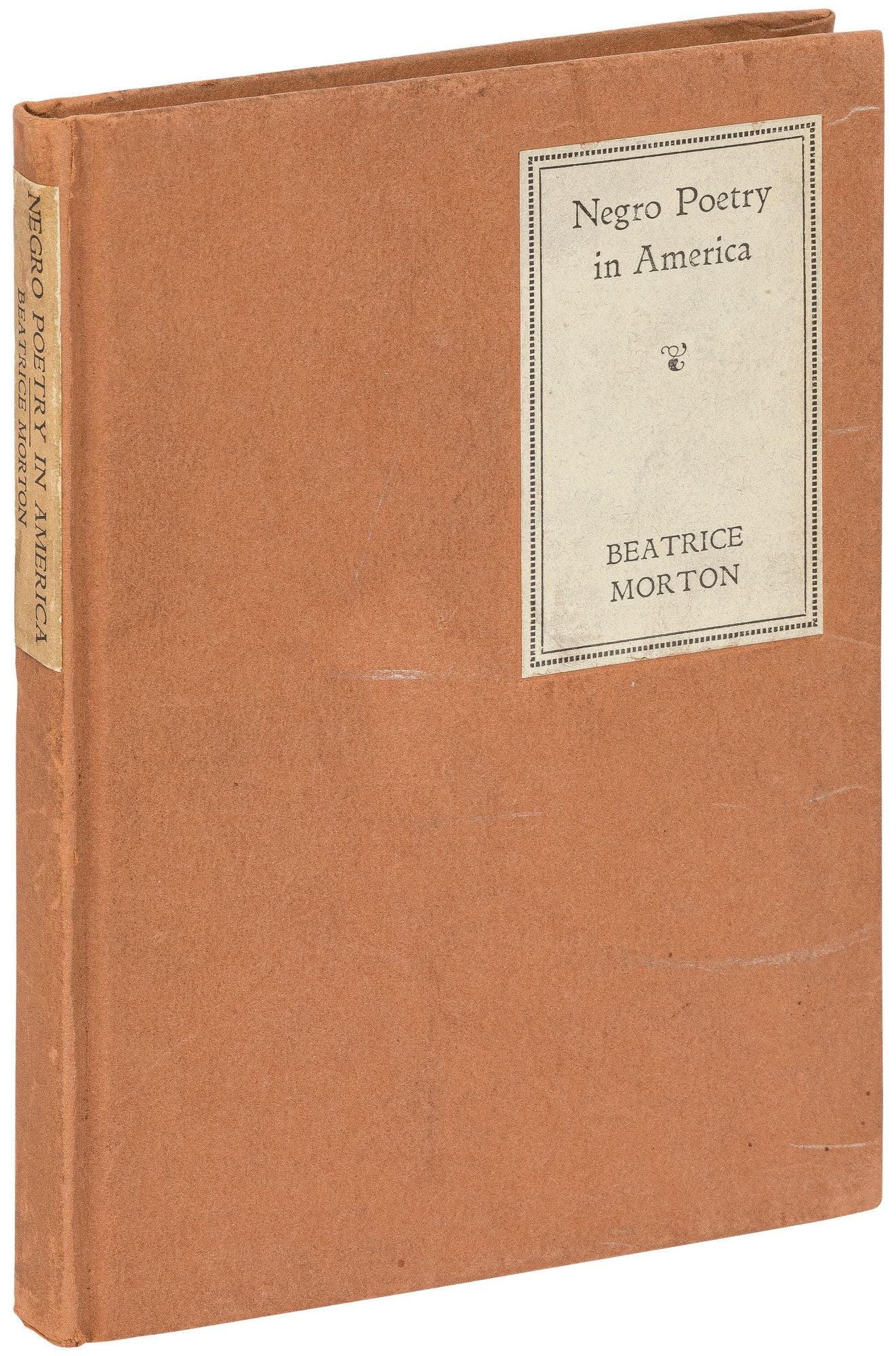 Negro Poetry in America Lena Beatrice MORTON