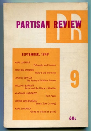 Item #524374 Partisan Review – Volume XVI, Number 9, September 1949. Vladimir NABOKOV,...