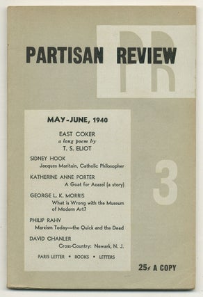 Item #524414 Partisan Review – Vol. VII, No. 3, May-June, 1940. T. S. ELIOT, William Carlos...
