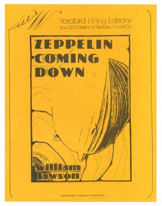 Item #524740 [Promotional Broadside or flyer]: Yardbird Wing Editions... Zeppelin Coming Down...