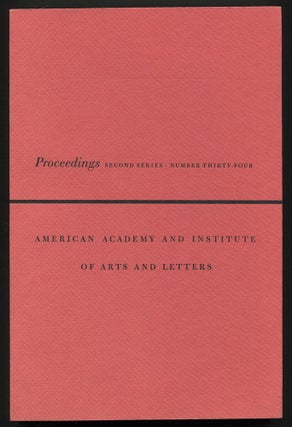 Item #524985 Proceedings of the American Academy and Institute of Arts and Sciences - Second...
