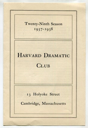 Item #525704 Twenty-Eighth Season: 1936-1937. Harvard Dramatic Club