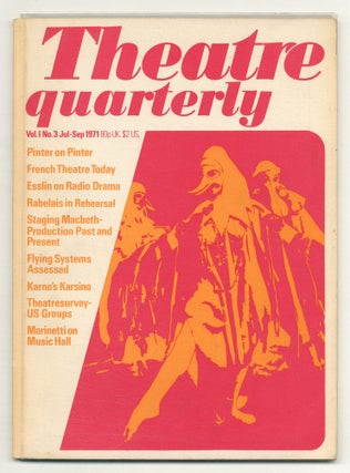 Item #525807 Theatre Quarterly – Vol. 1, No. 3, July - September, 1971. Roger HUDSON, Simon...