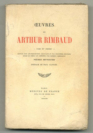 Item #525924 Oeuvres de Arthur Rimbaud: Vers et Proses. Revues sur Les Manuscrits Originaux et...