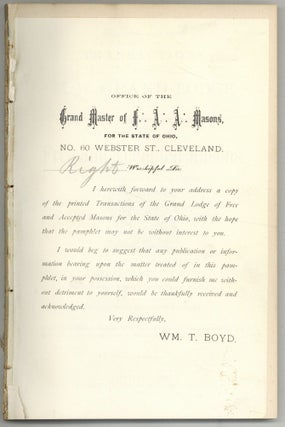 Item #526497 Transactions of the M. W. Grand Lodge of the Most Ancient and Honorable Fraternity...