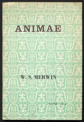 Item #526508 Animae. W. S. MERWIN