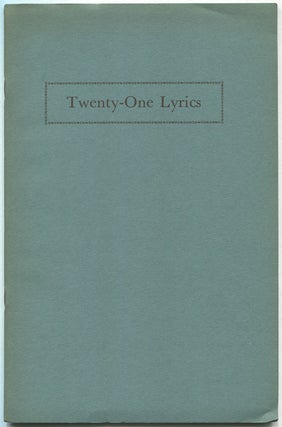 Item #526661 Twenty-One Lyrics. James MERRILL, etc., Emily Dickinson