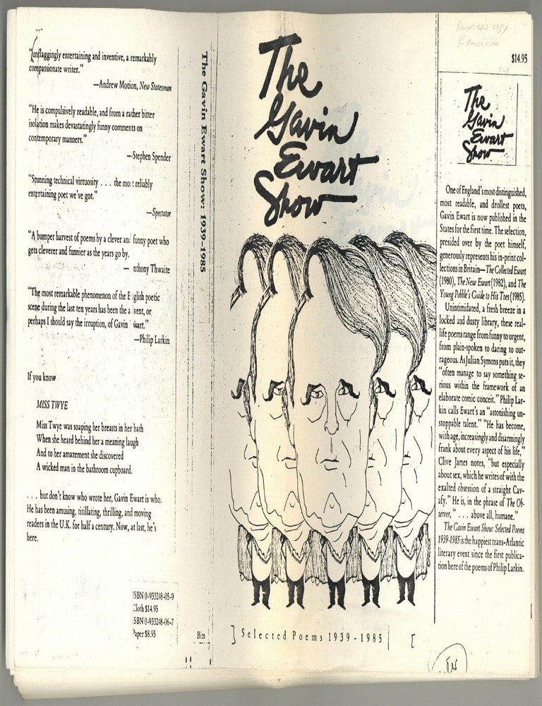 The Gavin Ewart Show: Selected Poems 1939-1985. Gavin EWART.