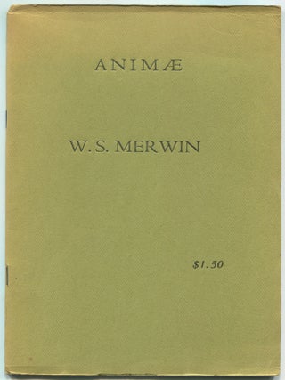 Item #527304 Animae. W. S. MERWIN