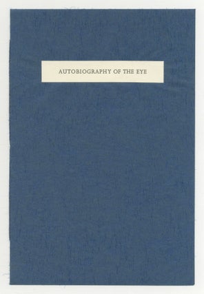 Item #528059 Autobiography of the Eye. Paul AUSTER