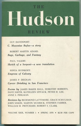 Item #528313 The Hudson Review – Volume XXIX, Number 1, Summer 1976. Paul VALERY, Marvin...