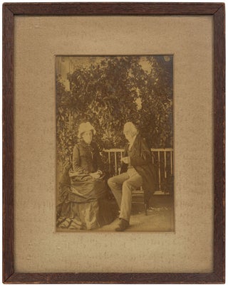 Item #528672 [Original Photograph]: Louisa May Alcott in Her Garden with American Actor James...