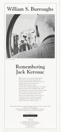 Item #528682 [Broadside]: Remembering Jack Kerouac. William S. BURROUGHS