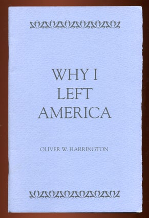 Item #52959 Why I Left America: Address by Oliver Wendell Harrington on April 18, 1991 at Wayne...