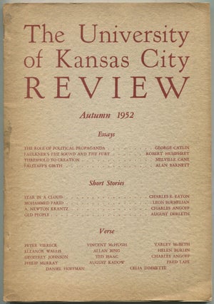 Item #530165 The University of Kansas City Review – Volume XIX, Number 1, Autumn 1952. George...