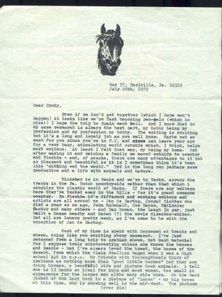 Two Page Typed Letter Signed. Walter FARLEY.