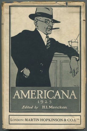 Item #530361 Americana 1925. H. L. MENCKEN