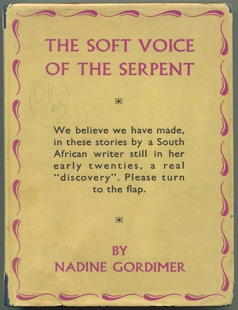 The Soft Voice of the Serpent and Other Stories. Nadine GORDIMER.