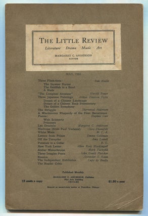 Item #530892 The Little Review, May, 1916. Margaret ANDERSON, Sherwood Anderson Ben Hecht, Amy...