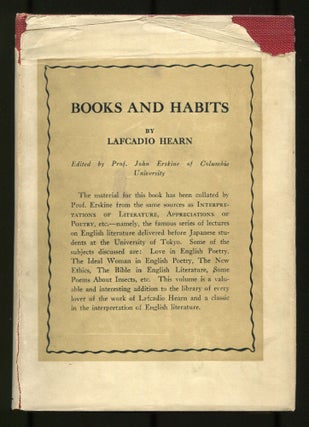 Item #531270 Books and Habits from the Lectures of Lafcadio Hearn. Lafcadio HEARN