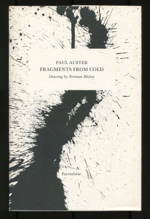 Item #531297 Fragments from Cold. Paul AUSTER