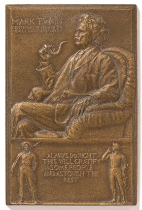 Item #531408 Mark Twain Centenary Medal, 1935. Mark TWAIN, John Flanagan