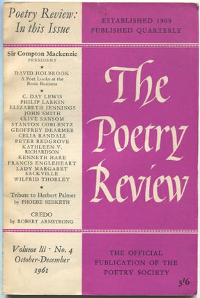 Item #531427 The Poetry Review – Volume LII, Number IV, October - December 1961. C. Day LEWIS,...