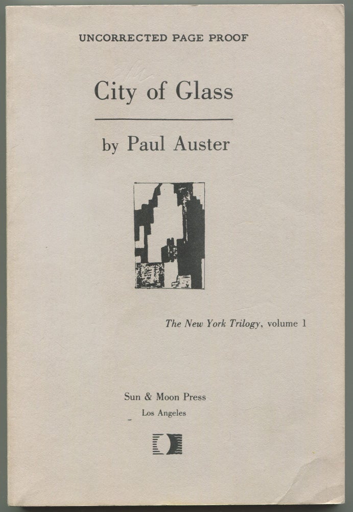 Item #531636 City of Glass. Paul AUSTER.
