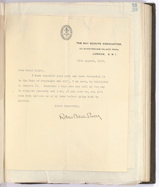 Letters to Detroit Boy Scout Goddard Light: documenting his ill-fated trip to the 1929 World Scout Jamboree in England, including Four Letters by Robert Baden-Powell, founder of the Boy Scouts Association