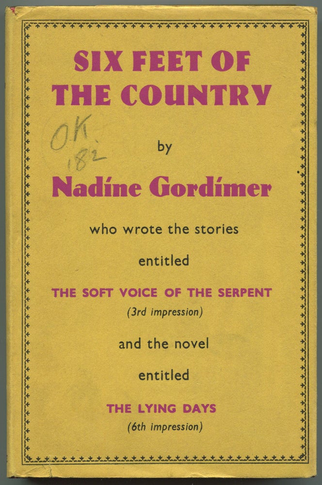 Item #532066 Six Feet of the Country. Nadine GORDIMER.