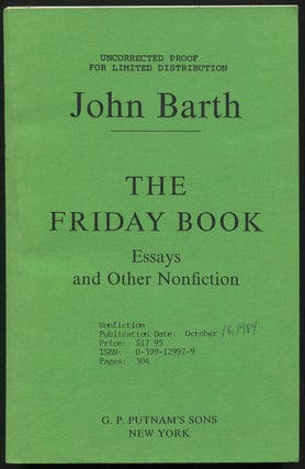 Item #532392 The Friday Book: Essays and Other Nonfiction. John BARTH
