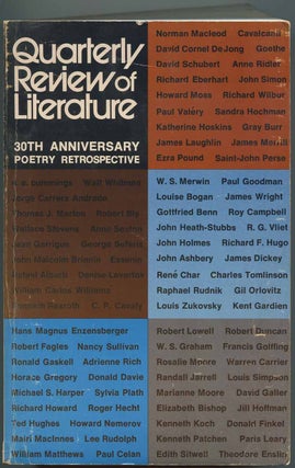 Item #533384 Quarterly Review of Literature – 30th Anniversary Poetry Retrospective: Volume...