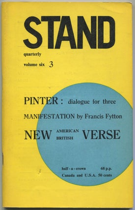 Item #533752 Stand Quarterly - Volume 6, Number 3. Jon Silkin, Ken Smith