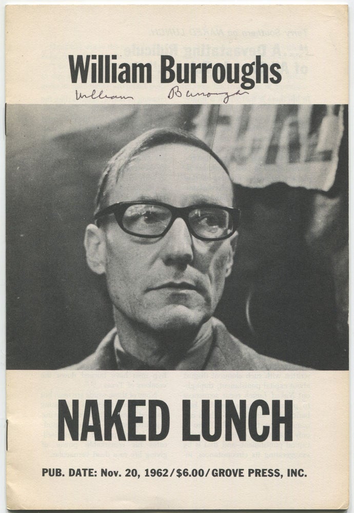 Item #533768 [Excerpt from]: Naked Lunch Pub. Date: Nov. 20, 1962. Jack KEROUAC, Norman Mailer, John Ciardi, E. S. Selden, Terry Southern, Robert Lowell.