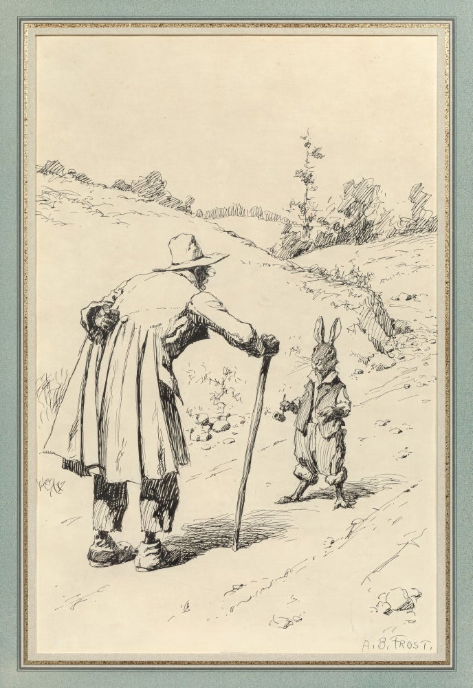 Item #534198 [Original Cover Drawing]: Brer Rabbit and Uncle Remus: from Uncle Remus Returns by Joel Chandler Harris. A. B. FROST, Joel Chandler Harris.