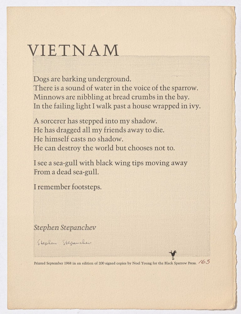 Item #534347 [Broadside]: Vietnam. Stephen STEPANCHEV.