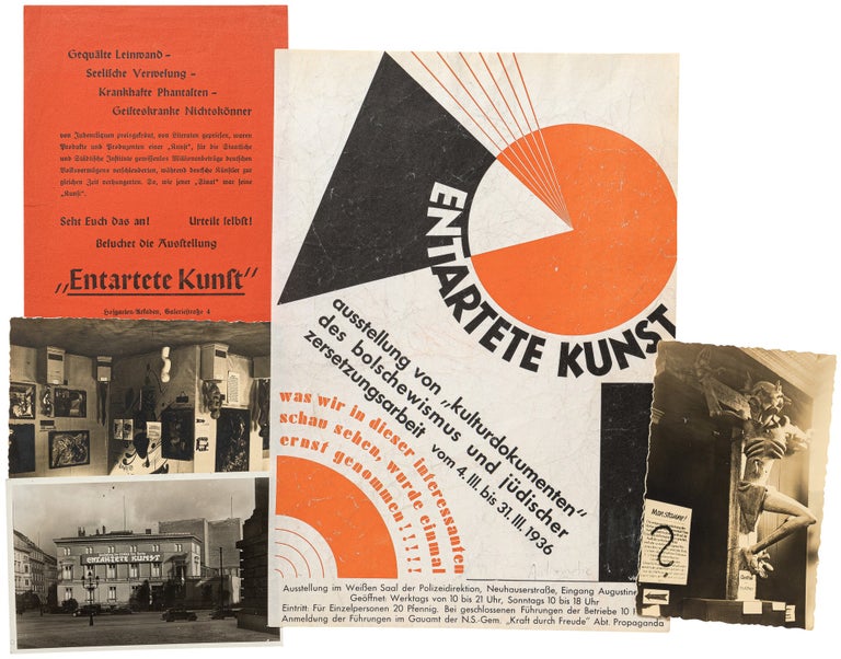 Item #534364 Entartete Kunst [Degenerate Art] 1936 Exhibition Poster and Associated Ephemera