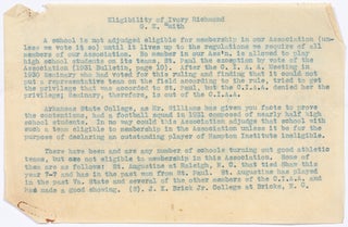 The Bulletin of the Colored Intercollegiate Athletic Association (The C.I.A.A. Bulletin), 1932