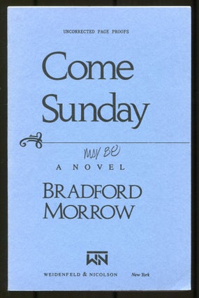Item #534887 Come Sunday. Bradford MORROW
