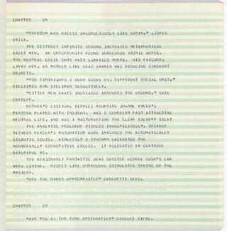 Social Climax Text: A Computer-Written Novel Programmed by David Benedetti