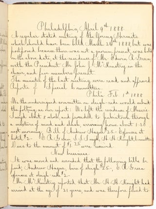 [Archive] The &ldquo;Young Hermits&rdquo; Secret Society of Philadelphia: Minutes and Ledger Books, 1885-98