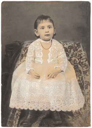 Item #535398 Large Decorated Photograph of a Young Girl