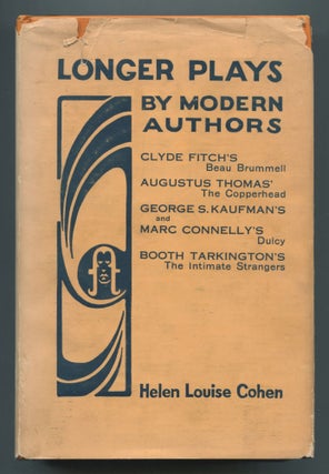 Item #535694 Longer Plays by Modern Authors (American). Helen Louise COHEN