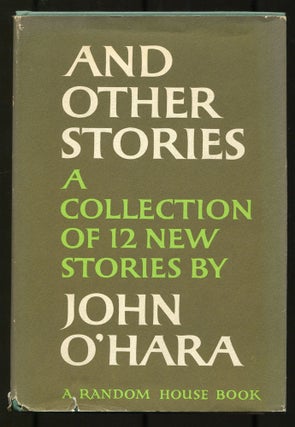 Item #536220 And Other Stories. John O'HARA