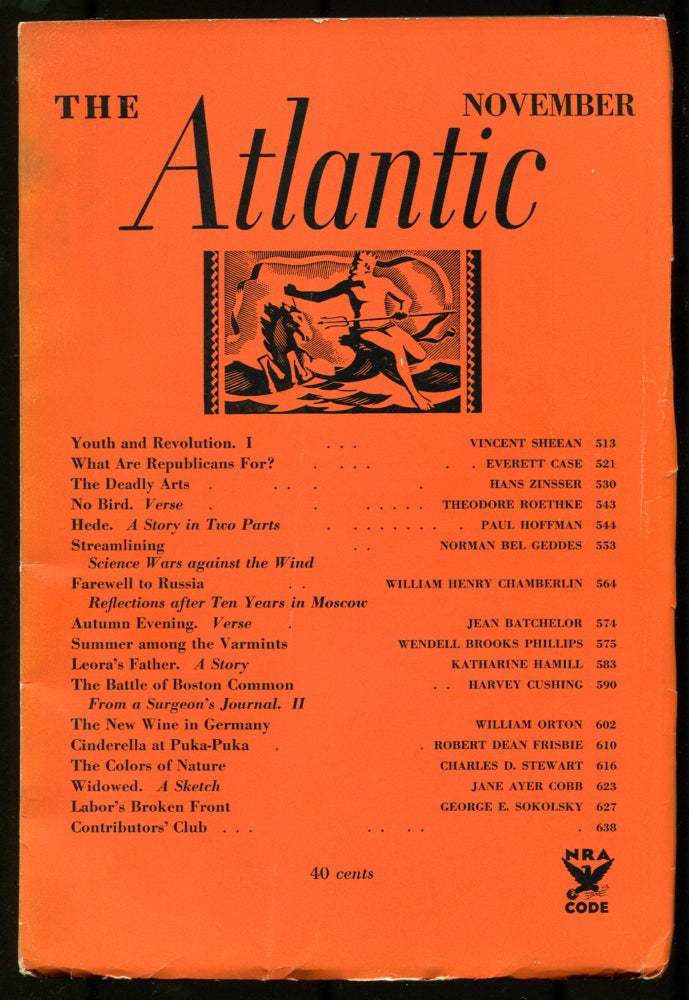 Item #537290 The Atlantic Monthly: November 1934, Vol. 154 No. 5