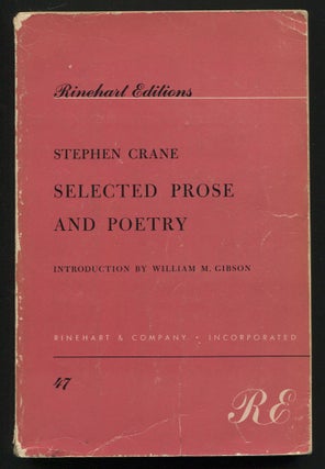 Item #537349 Selected Prose and Poetry (Rinehart Editions, 47). Stephen CRANE