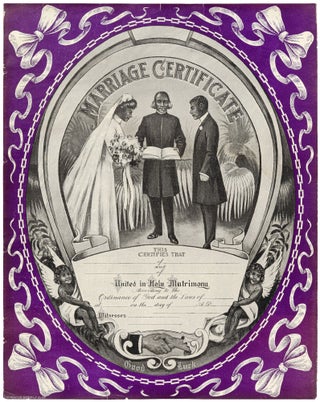 Item #538081 [Broadside]: Marriage Certificate