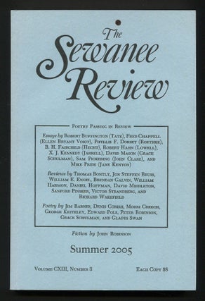 Item #538492 The Sewanee Review – Volume CXIII, Number 3, July-September 2005. Robert...