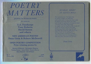 Item #538599 Poetry Matters: Journal of Peterloo Poets – No. 8, Winter 1990